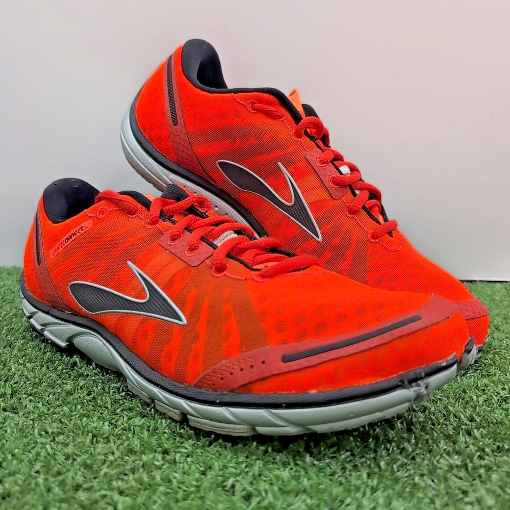 Brooks Pure Connect Shoes Size 8.5 D‎ Orange Gray Men's Running Tennis Sneakers